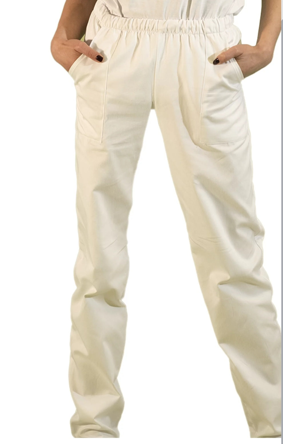 Pantalone bianco con elastico